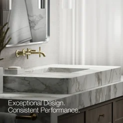 Wall-mount bathroom sink faucet trim with Cross handles, 1.2 gpm^Kohler Online