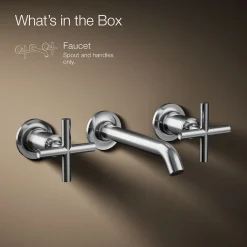 Wall-mount bathroom sink faucet trim with Cross handles, 1.2 gpm^Kohler Online