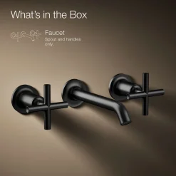 Wall-mount bathroom sink faucet trim with Cross handles, 1.2 gpm^Kohler Online