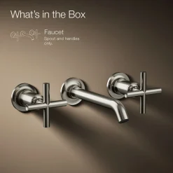 Wall-mount bathroom sink faucet trim with Cross handles, 1.2 gpm^Kohler Online