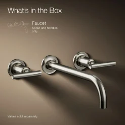 Wall-mount bathroom sink faucet trim with Lever handles, 1.2 gpm^Kohler Clearance