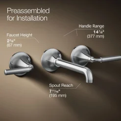 Wall-mount bathroom sink faucet trim, 1.2 gpm^Kohler Best