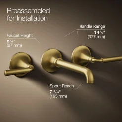 Wall-mount bathroom sink faucet trim, 1.2 gpm^Kohler Best