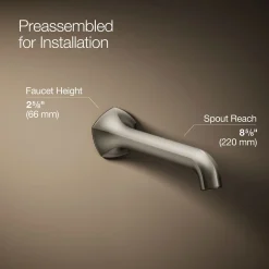 Wall-mount bathroom sink faucet spout with Straight design, 1.2 gpm^Kohler Clearance