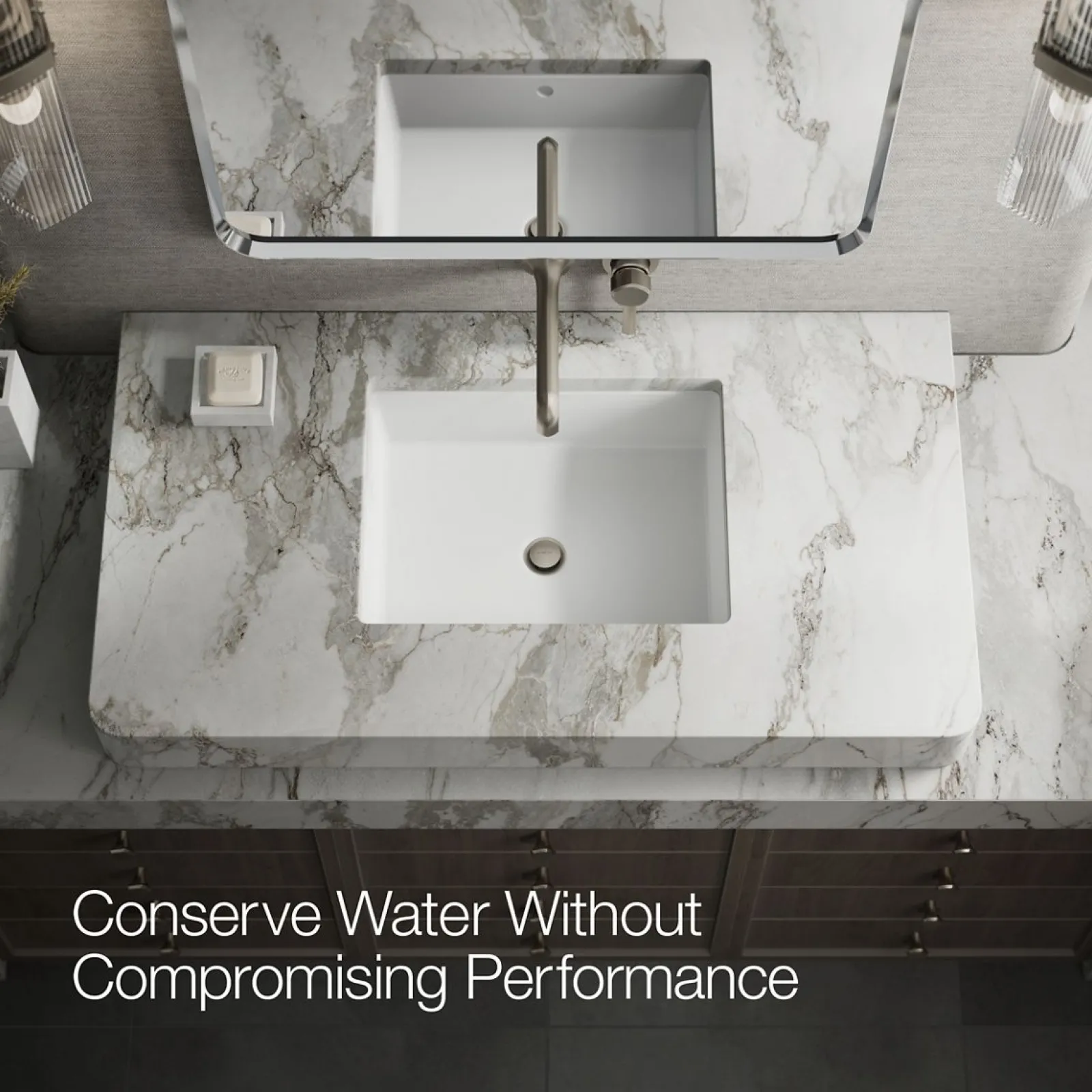 Wall-mount bathroom sink faucet spout with Straight design, 1.2 gpm^Kohler Clearance