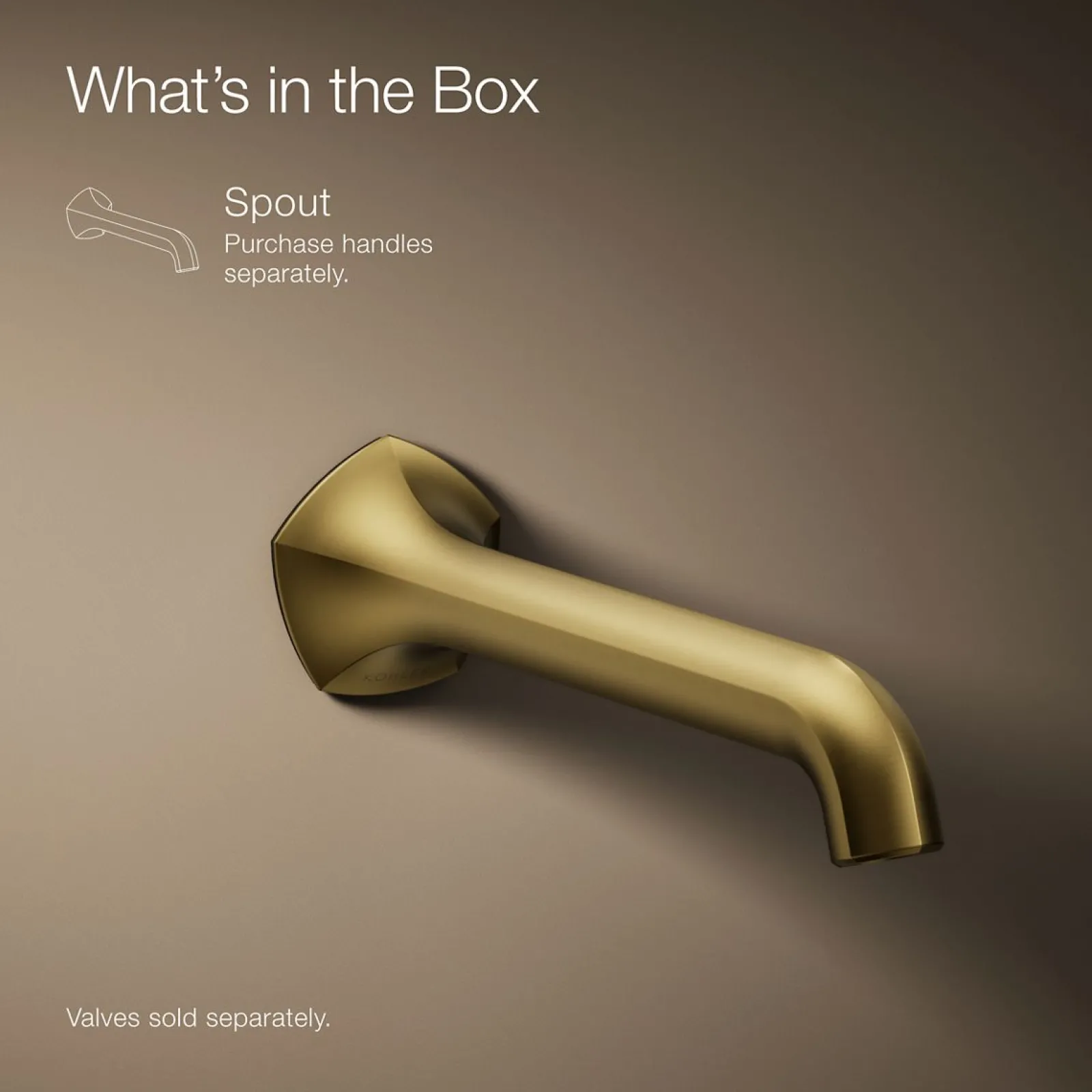 Wall-mount bathroom sink faucet spout with Straight design, 1.2 gpm^Kohler Clearance