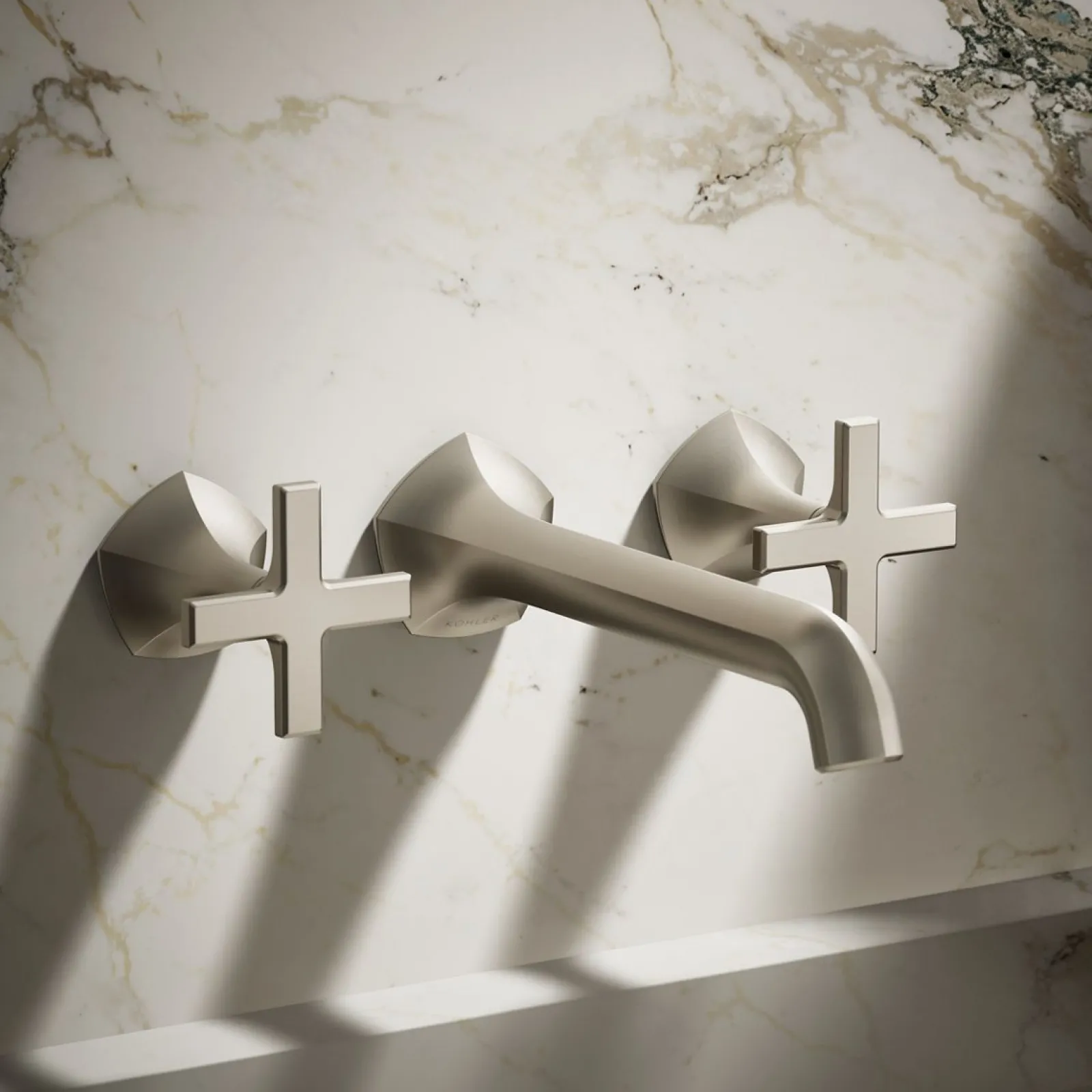 Wall-mount bathroom sink faucet Cross handle trim, 1.2 gpm^Kohler Online