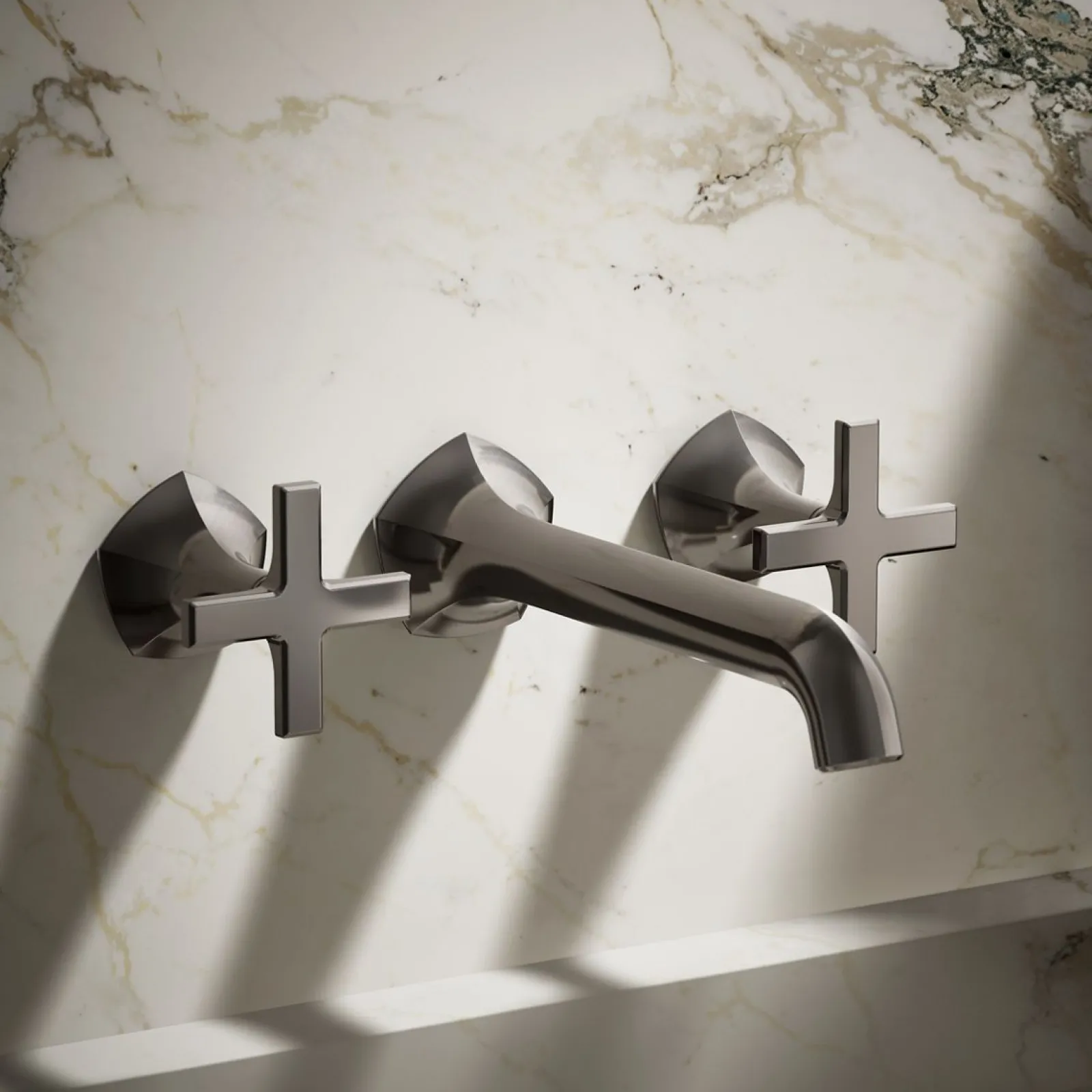 Wall-mount bathroom sink faucet Cross handle trim, 1.2 gpm^Kohler Online