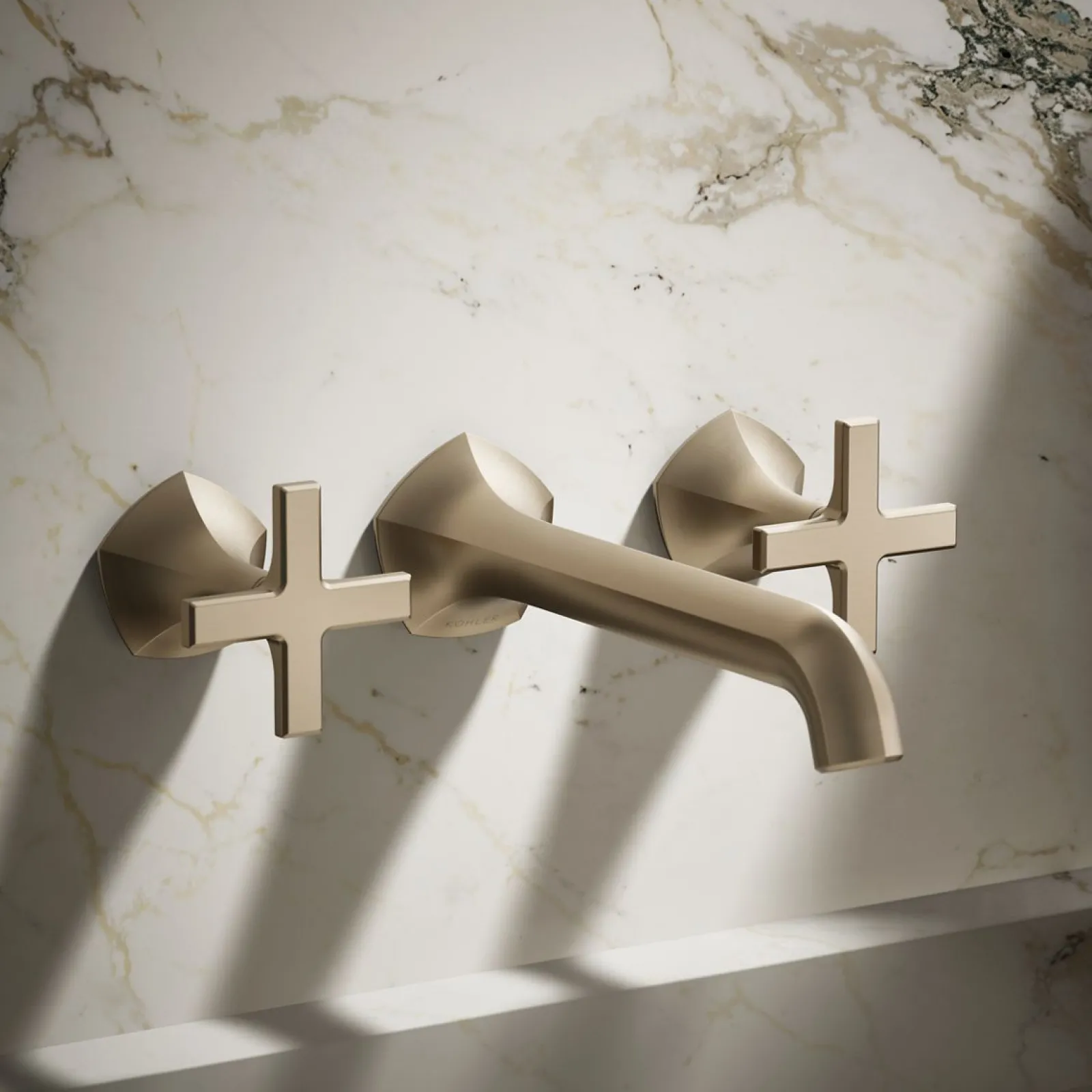 Wall-mount bathroom sink faucet Cross handle trim, 1.2 gpm^Kohler Online