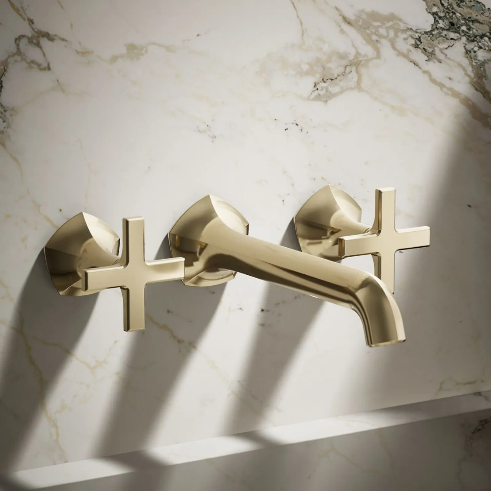 Wall-mount bathroom sink faucet Cross handle trim, 1.2 gpm^Kohler Online