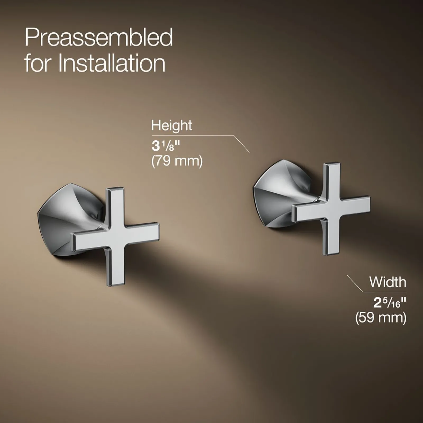 Wall-mount bathroom sink faucet Cross handle trim, 1.2 gpm^Kohler Online