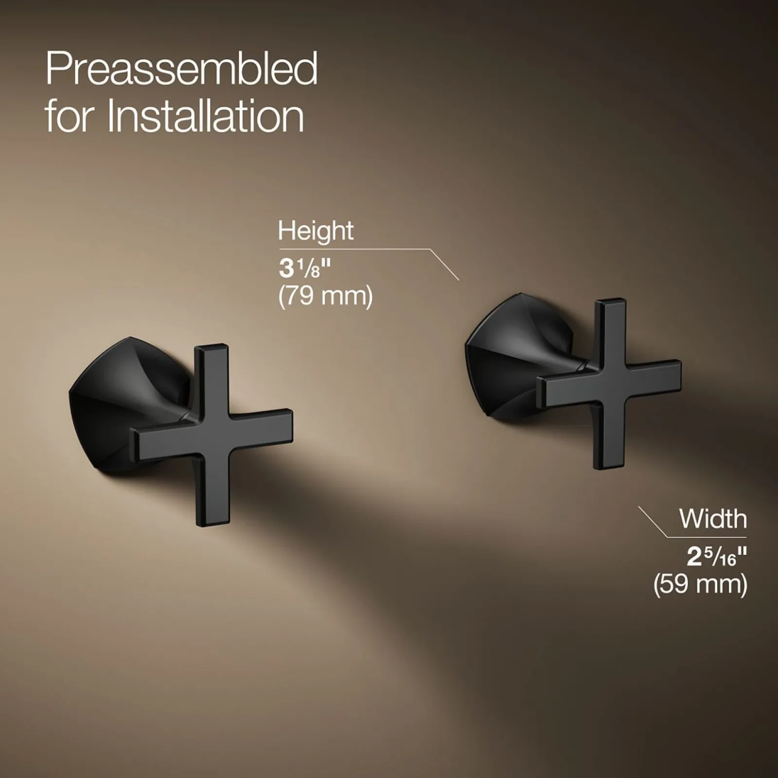 Wall-mount bathroom sink faucet Cross handle trim, 1.2 gpm^Kohler Online