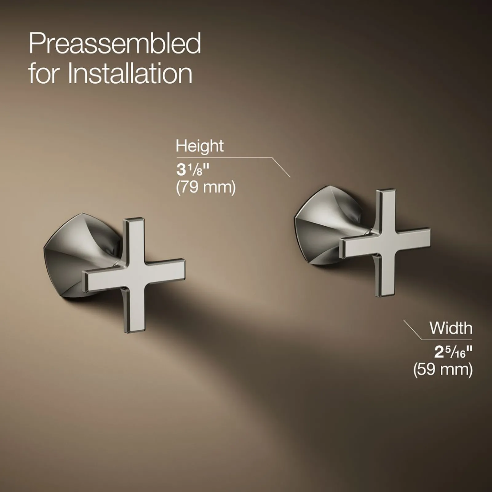 Wall-mount bathroom sink faucet Cross handle trim, 1.2 gpm^Kohler Online