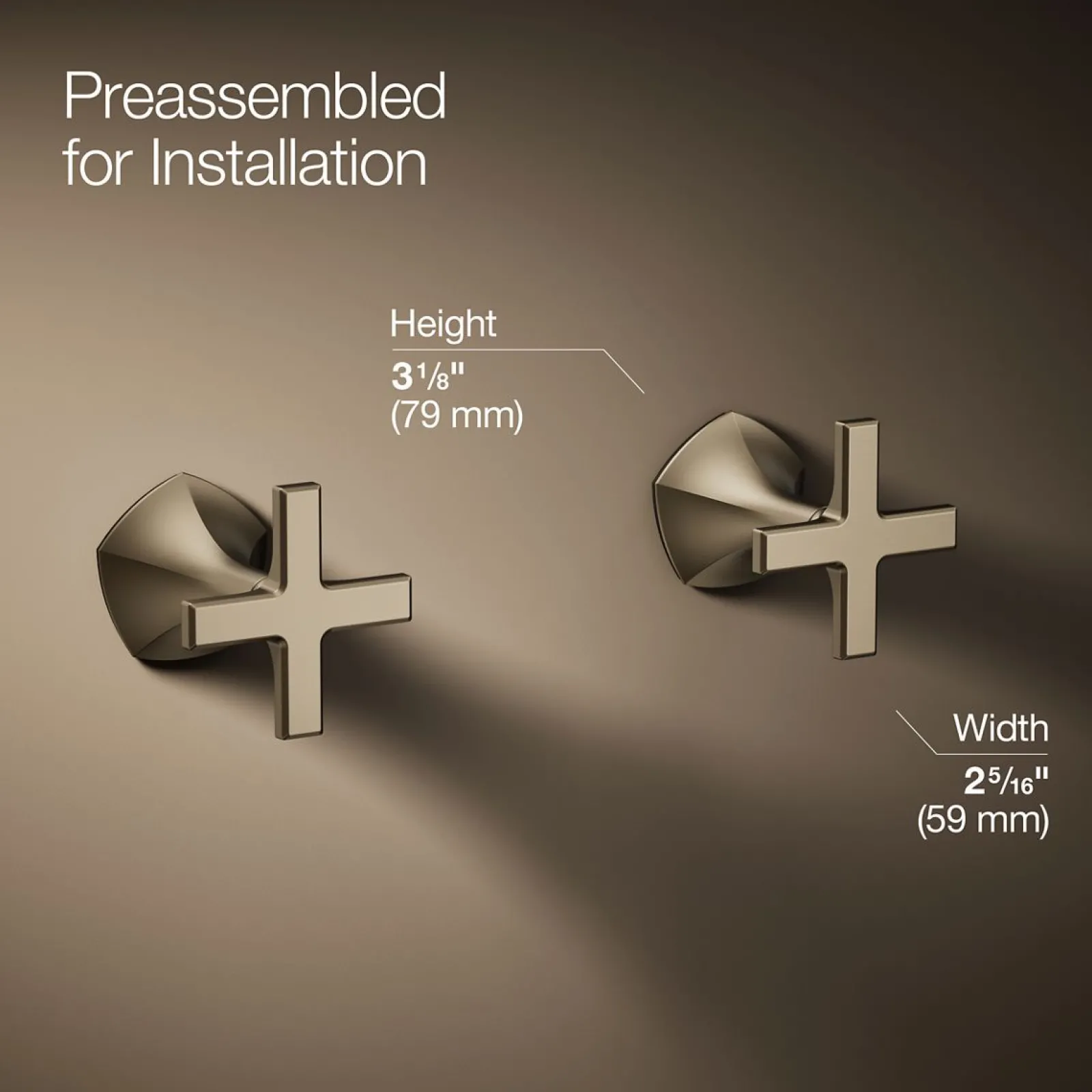 Wall-mount bathroom sink faucet Cross handle trim, 1.2 gpm^Kohler Online