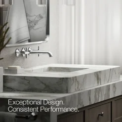 Wall-mount bathroom sink faucet Cross handle trim, 1.2 gpm^Kohler Online