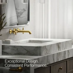 Wall-mount bathroom sink faucet Cross handle trim, 1.2 gpm^Kohler Online