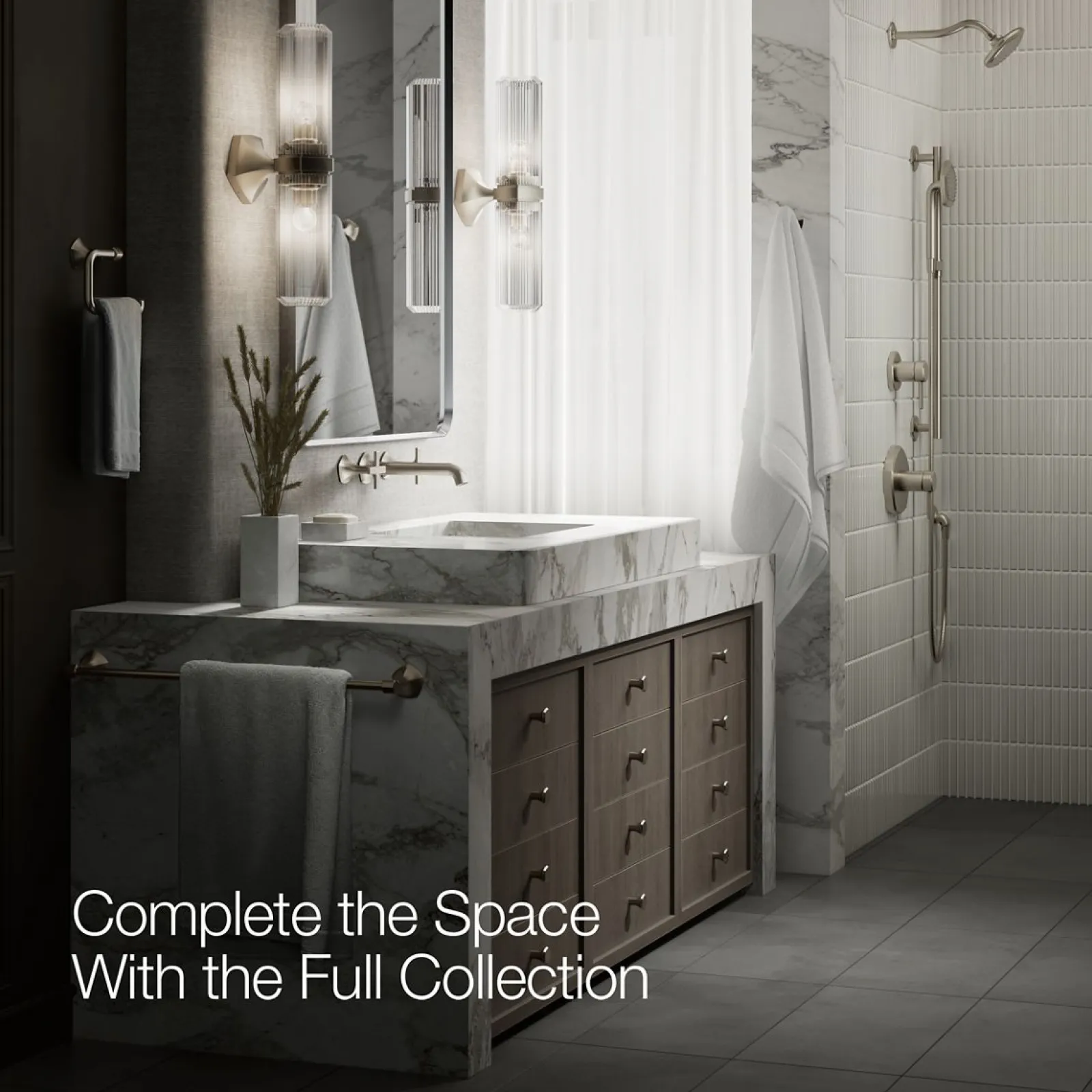 Wall-mount bathroom sink faucet Cross handle trim, 1.2 gpm^Kohler Online