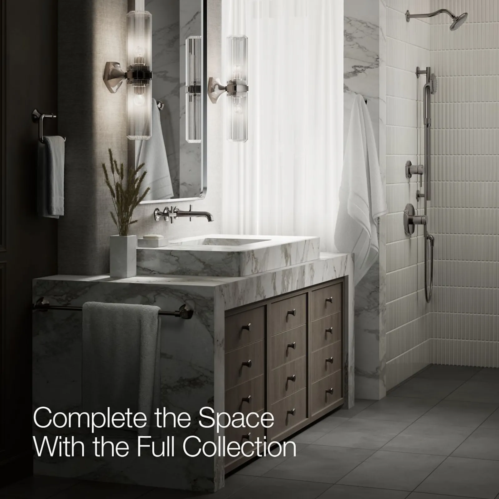Wall-mount bathroom sink faucet Cross handle trim, 1.2 gpm^Kohler Online