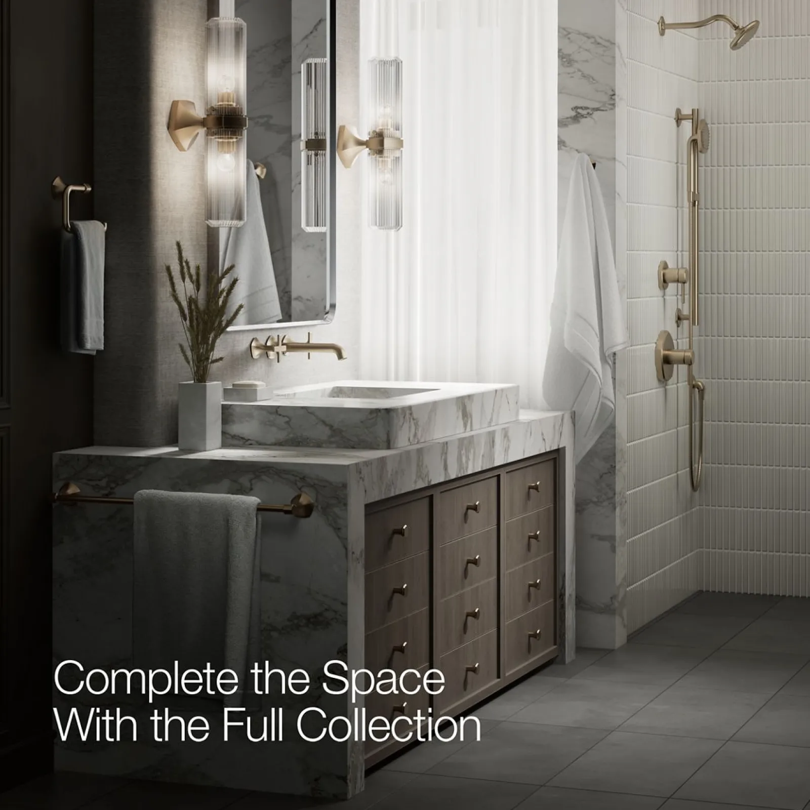 Wall-mount bathroom sink faucet Cross handle trim, 1.2 gpm^Kohler Online