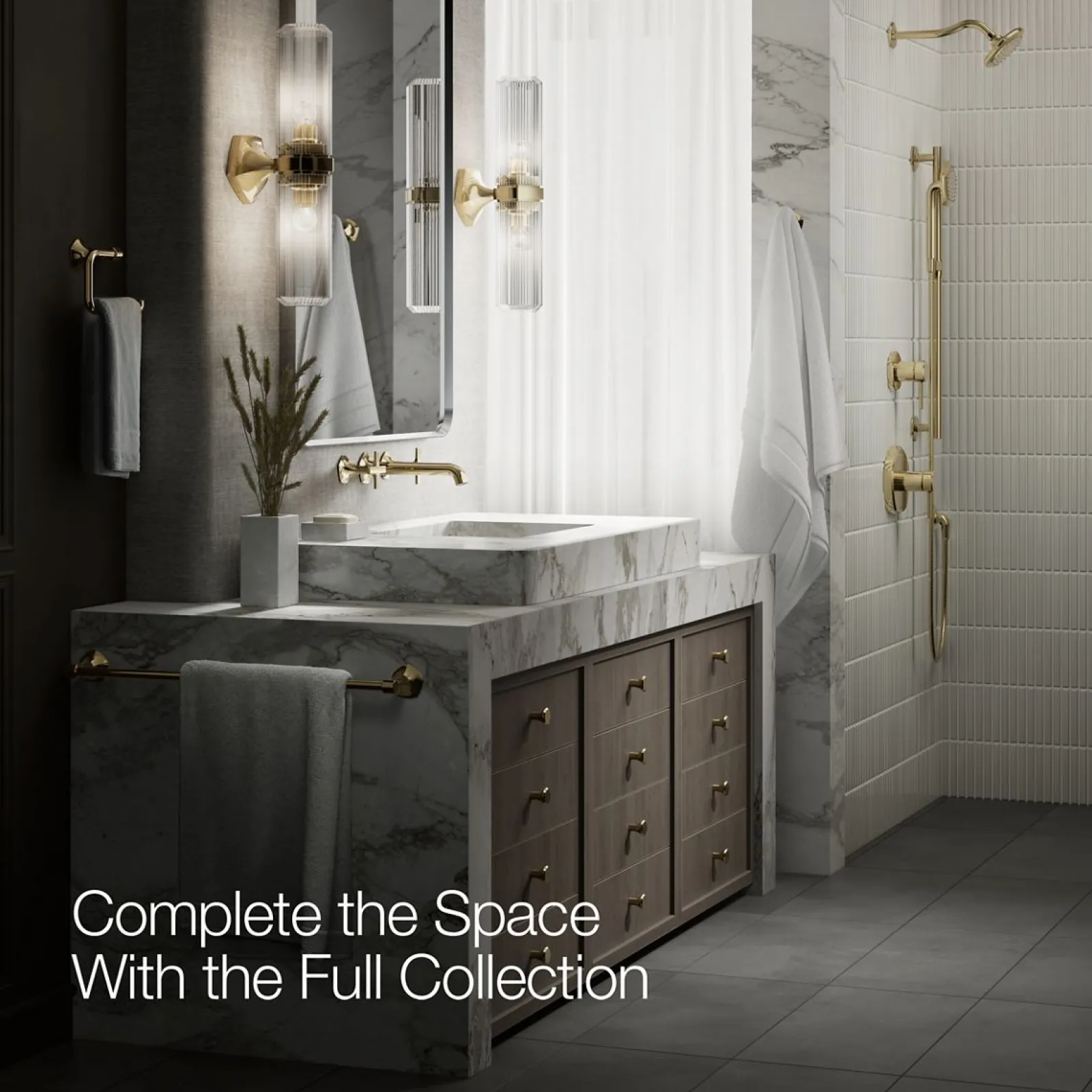 Wall-mount bathroom sink faucet Cross handle trim, 1.2 gpm^Kohler Online