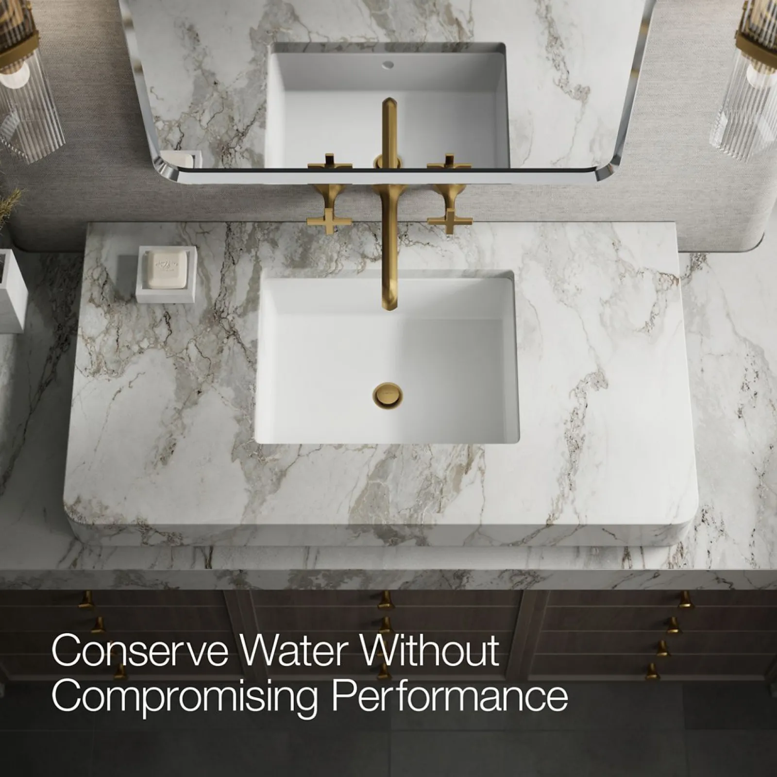 Wall-mount bathroom sink faucet Cross handle trim, 1.2 gpm^Kohler Online