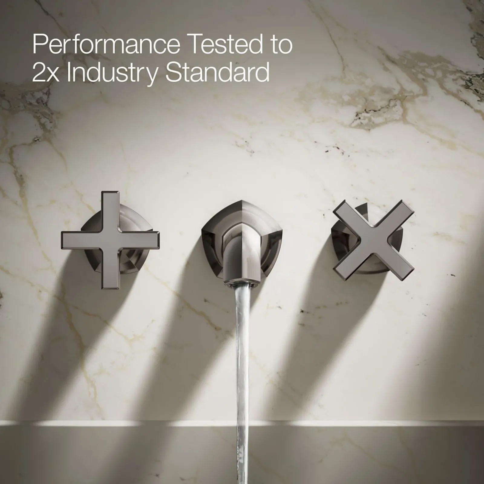 Wall-mount bathroom sink faucet Cross handle trim, 1.2 gpm^Kohler Online