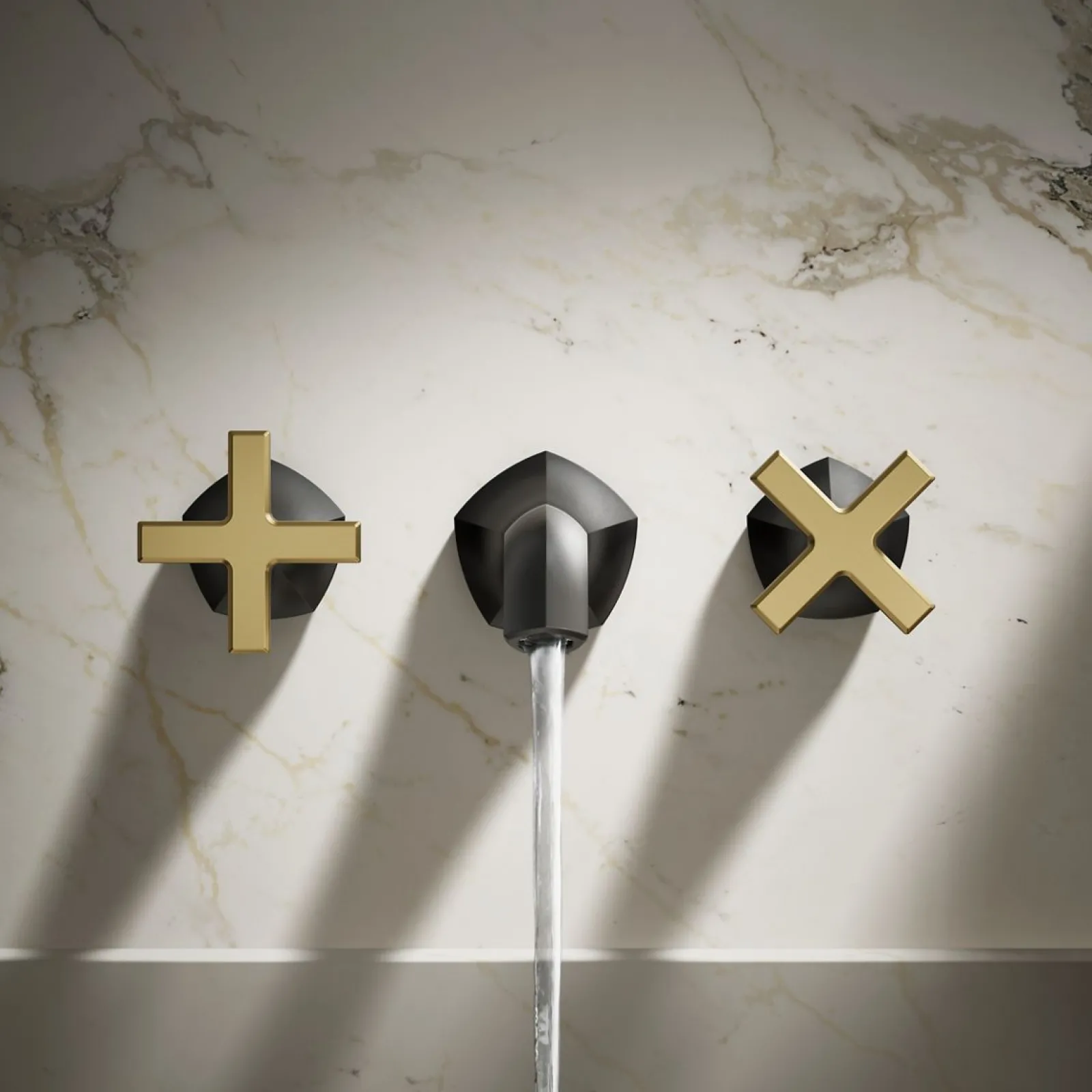 Wall-mount bathroom sink faucet Cross handle trim, 1.2 gpm^Kohler Online