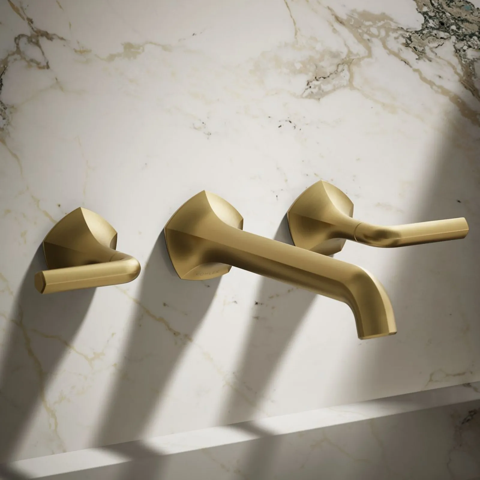 Wall-mount bathroom sink faucet Lever handle trim, 1.2 gpm^Kohler Hot