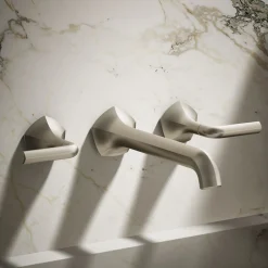Wall-mount bathroom sink faucet Lever handle trim, 1.2 gpm^Kohler Hot