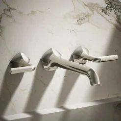 Wall-mount bathroom sink faucet Lever handle trim, 1.2 gpm^Kohler Hot