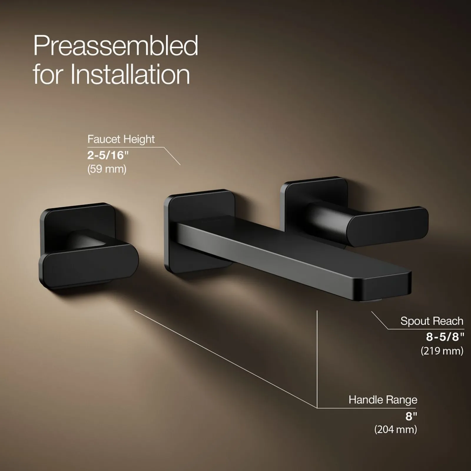 Wall-mount bathroom sink faucet trim, 1.2 gpm^Kohler Clearance