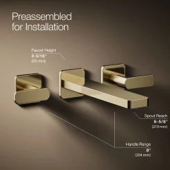 Wall-mount bathroom sink faucet trim, 1.2 gpm^Kohler Clearance