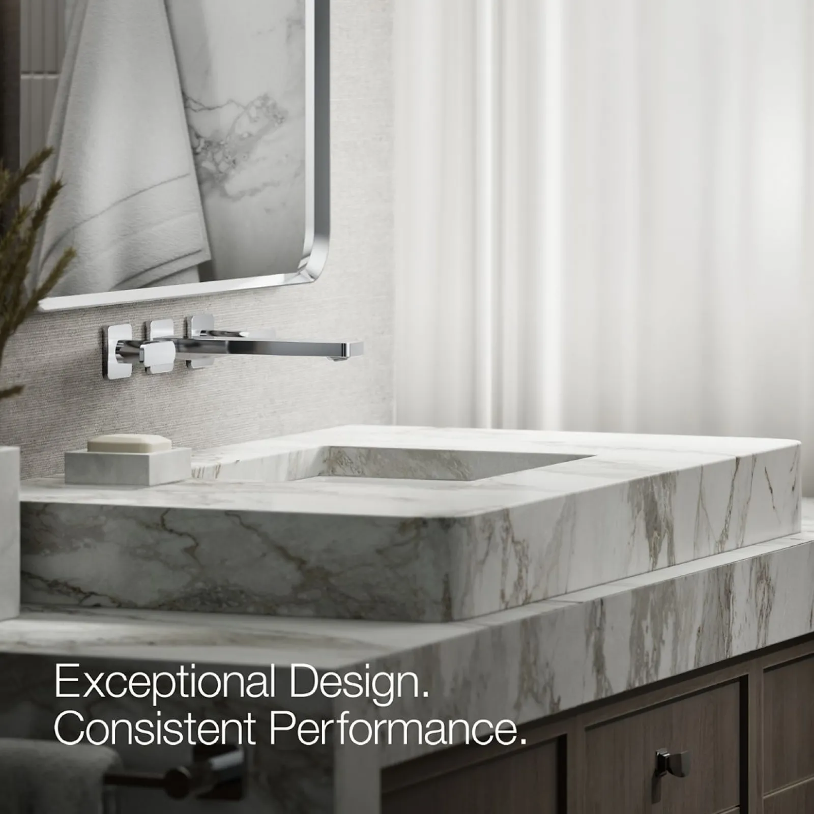 Wall-mount bathroom sink faucet trim, 1.2 gpm^Kohler Clearance