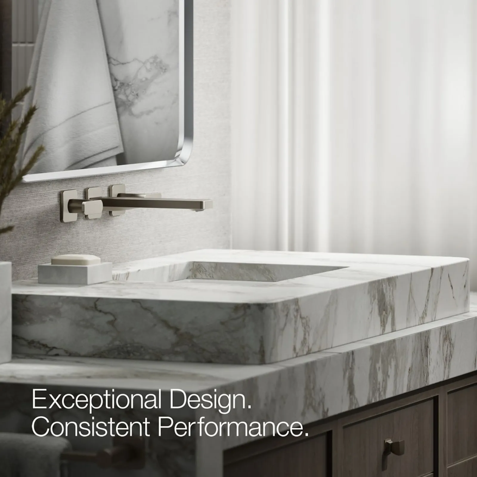 Wall-mount bathroom sink faucet trim, 1.2 gpm^Kohler Clearance