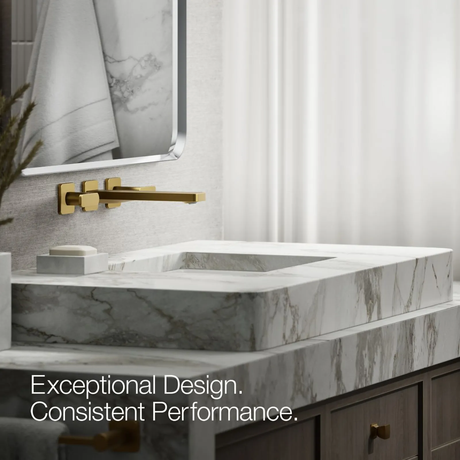 Wall-mount bathroom sink faucet trim, 1.2 gpm^Kohler Clearance