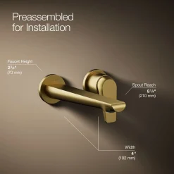 Wall-mount bathroom sink faucet, 1.2 gpm^Kohler New