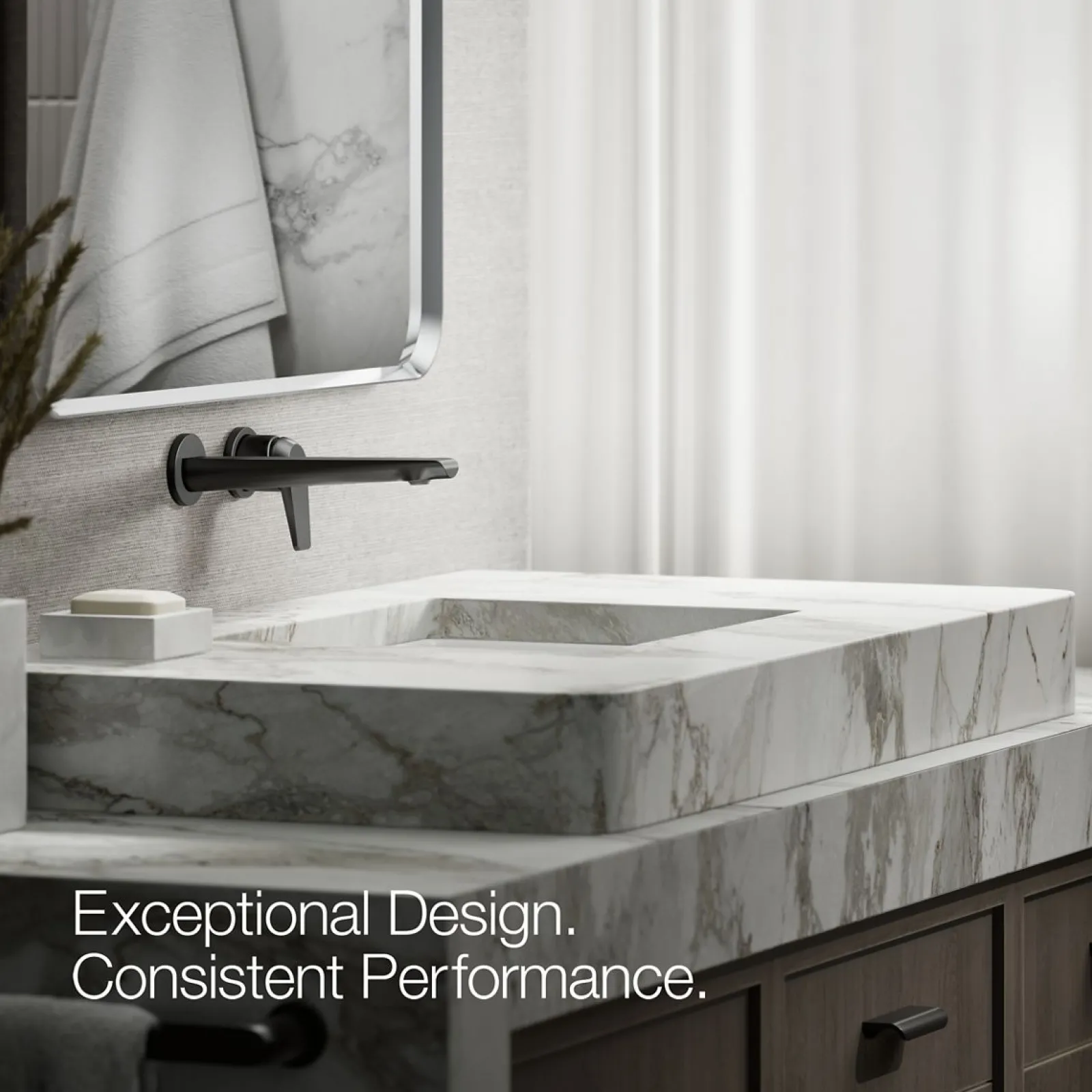 Wall-mount bathroom sink faucet, 1.2 gpm^Kohler New