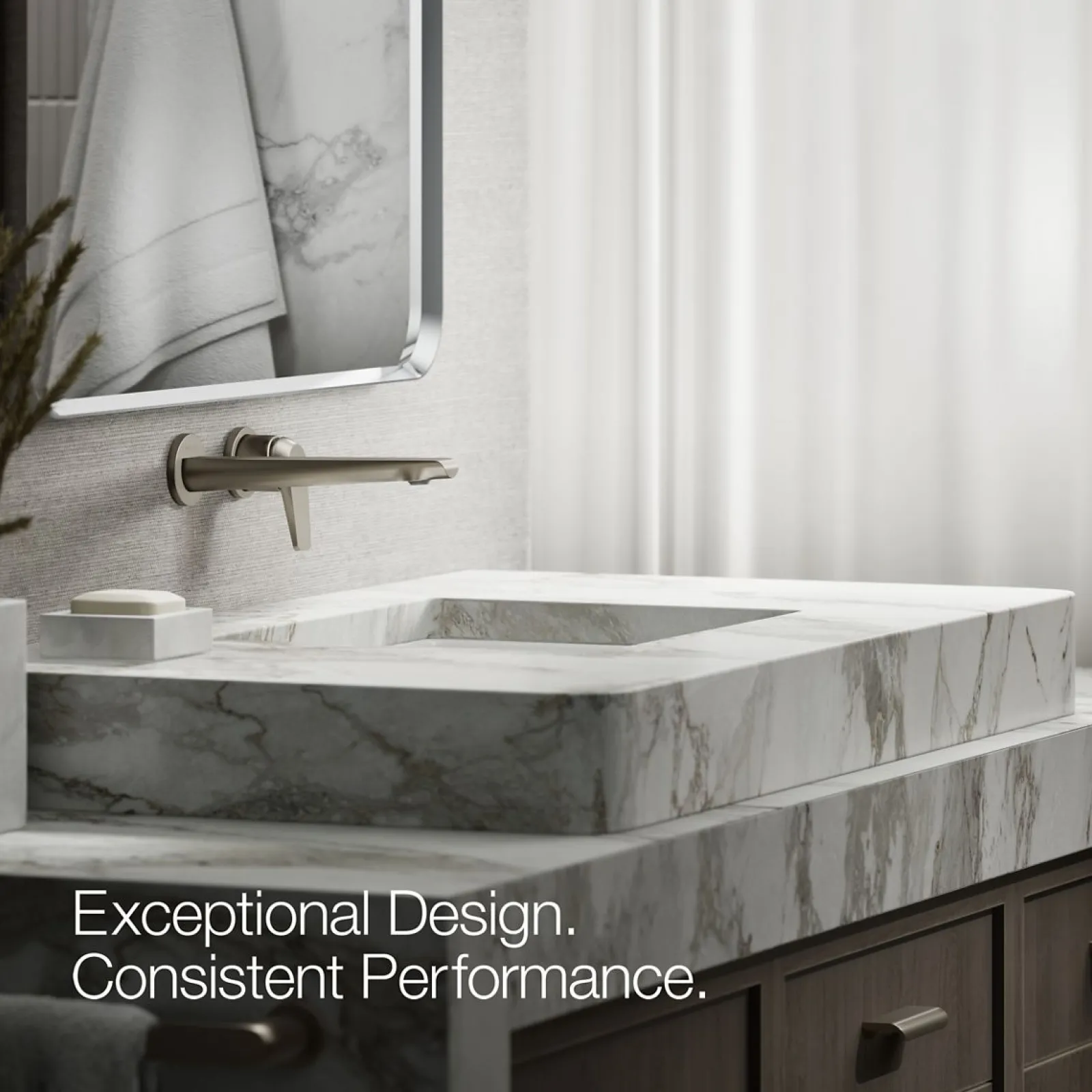 Wall-mount bathroom sink faucet, 1.2 gpm^Kohler New