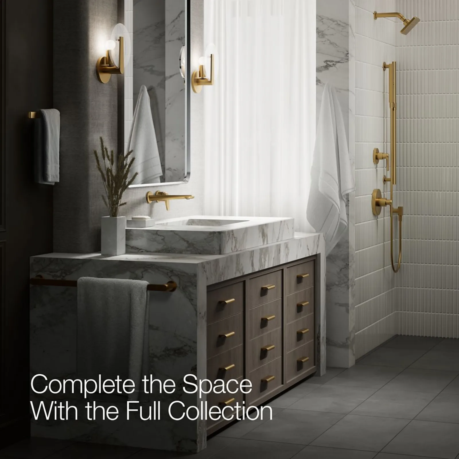 Wall-mount bathroom sink faucet, 1.2 gpm^Kohler New