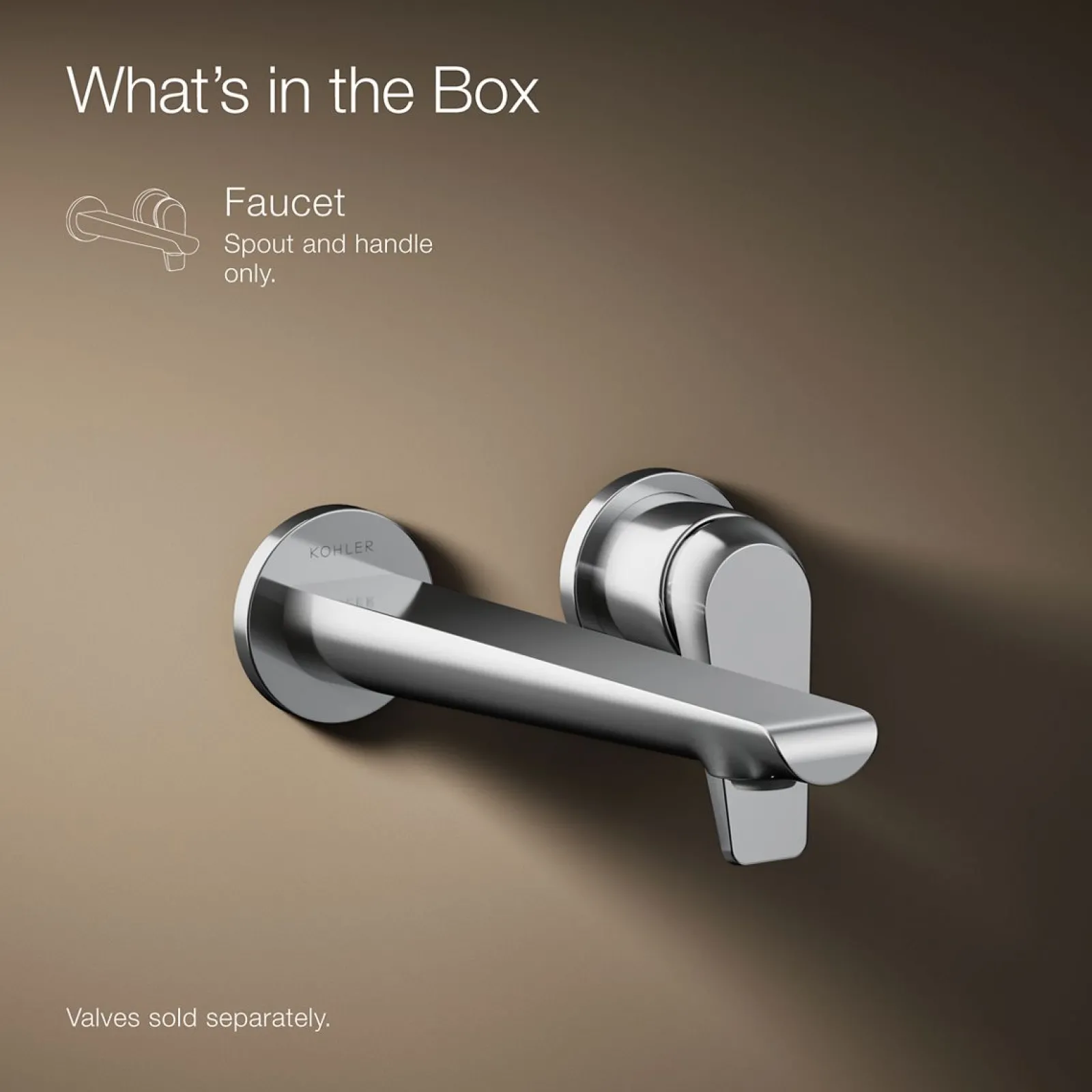 Wall-mount bathroom sink faucet, 1.2 gpm^Kohler New