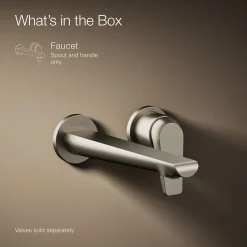 Wall-mount bathroom sink faucet, 1.2 gpm^Kohler New