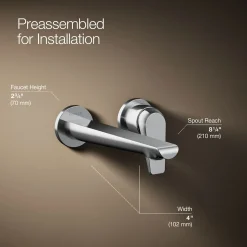 Wall-mount bathroom sink faucet, 1.2 gpm^Kohler New