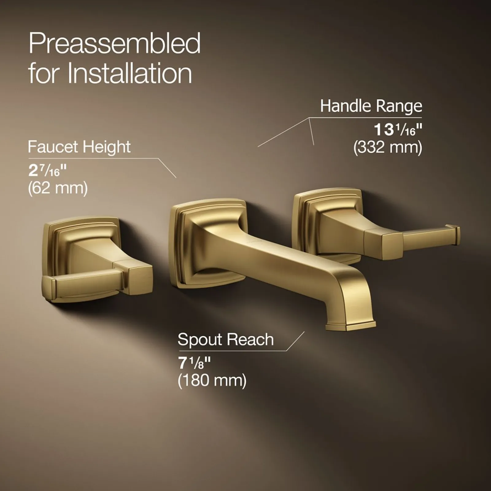 Wall-mount bathroom sink faucet trim, 1.2 gpm^Kohler Sale