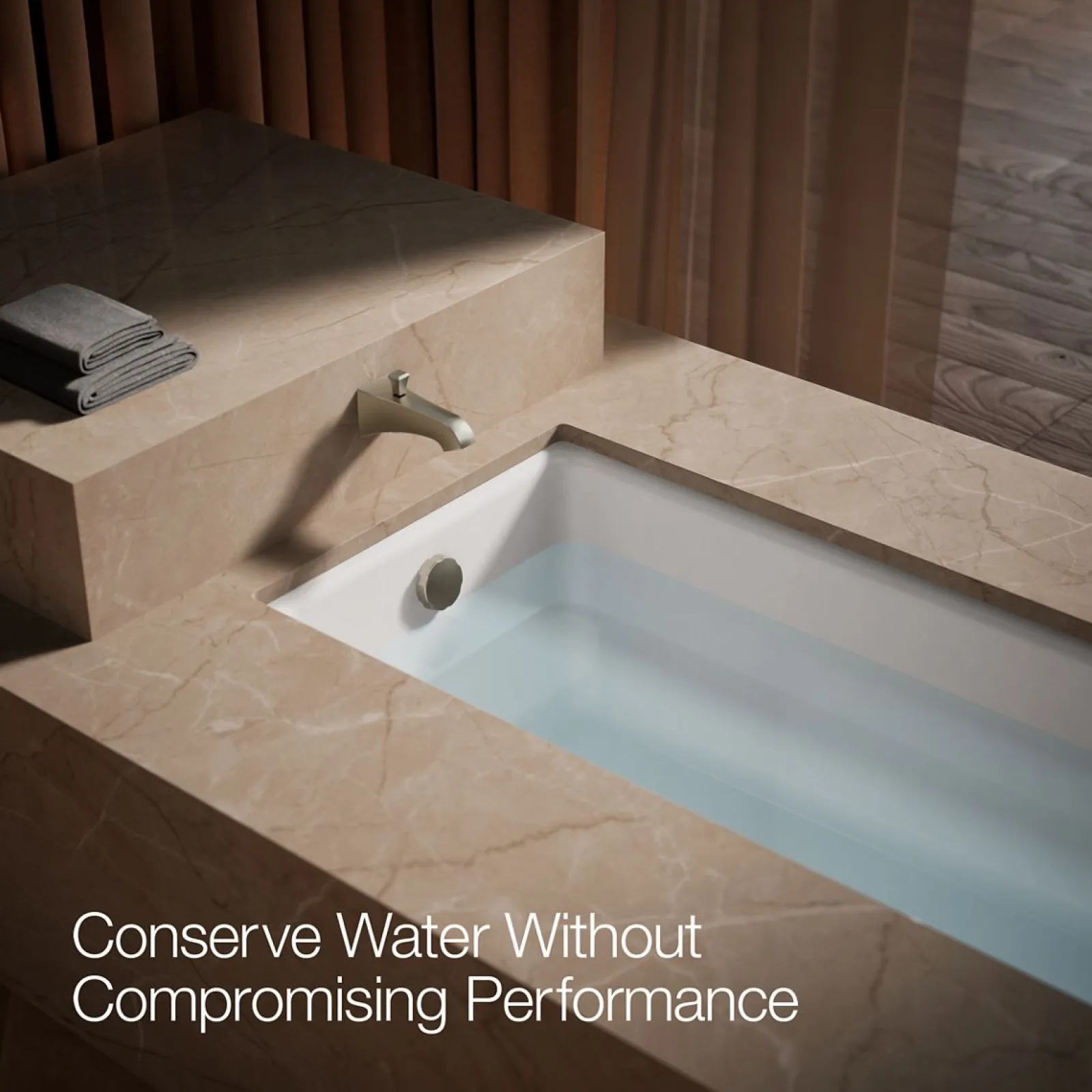 Wall-mount bath spout with Deco design and diverter^Kohler Clearance