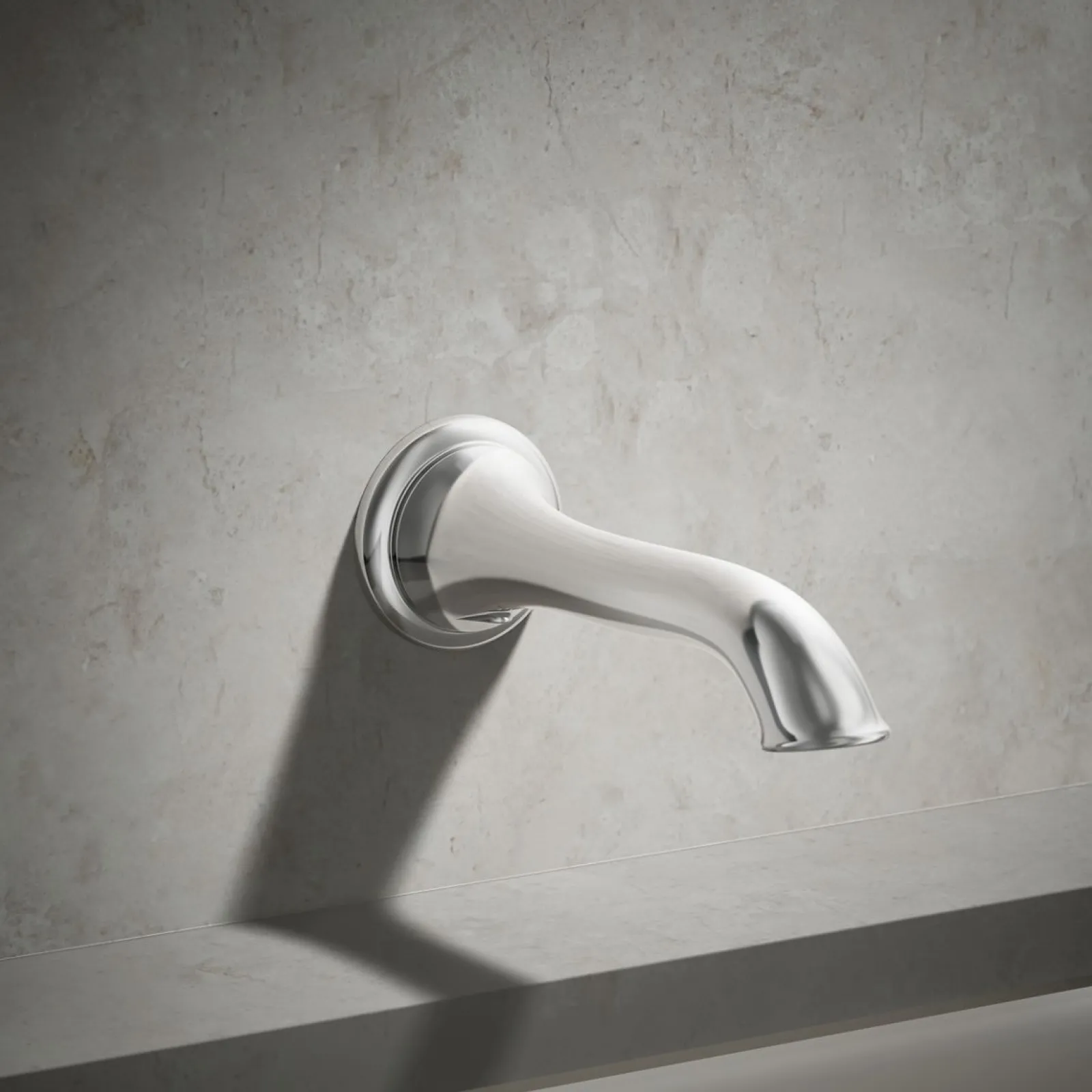 Wall-mount bath spout with flare design^Kohler Online