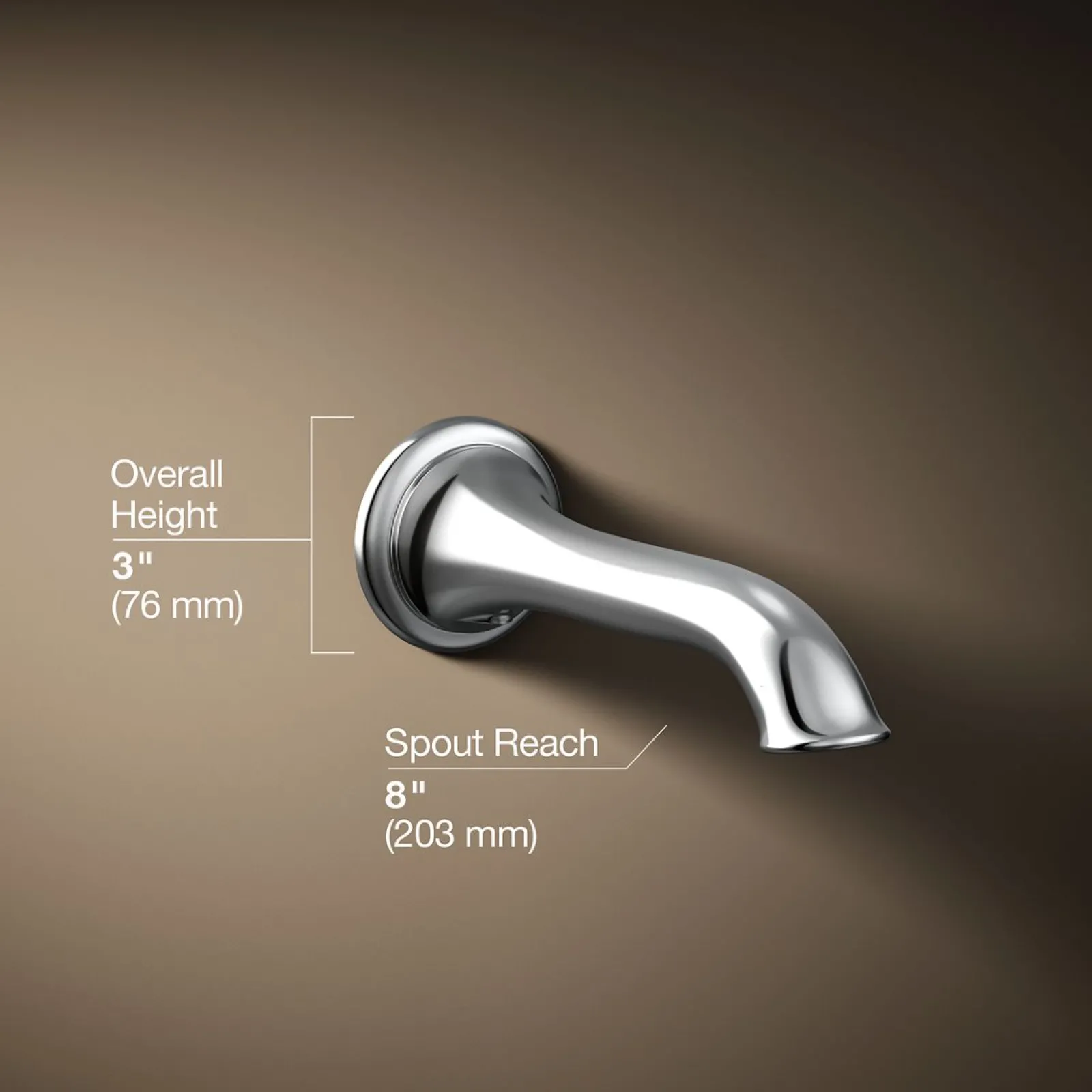Wall-mount bath spout with flare design^Kohler Online