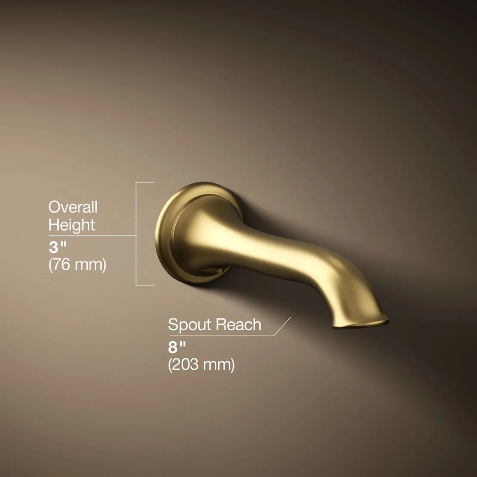 Wall-mount bath spout with flare design^Kohler Online