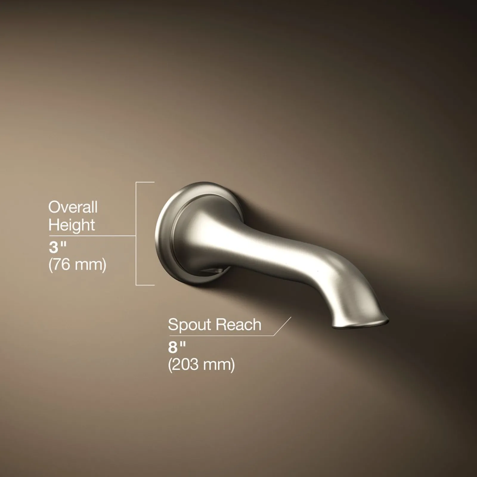 Wall-mount bath spout with flare design^Kohler Online