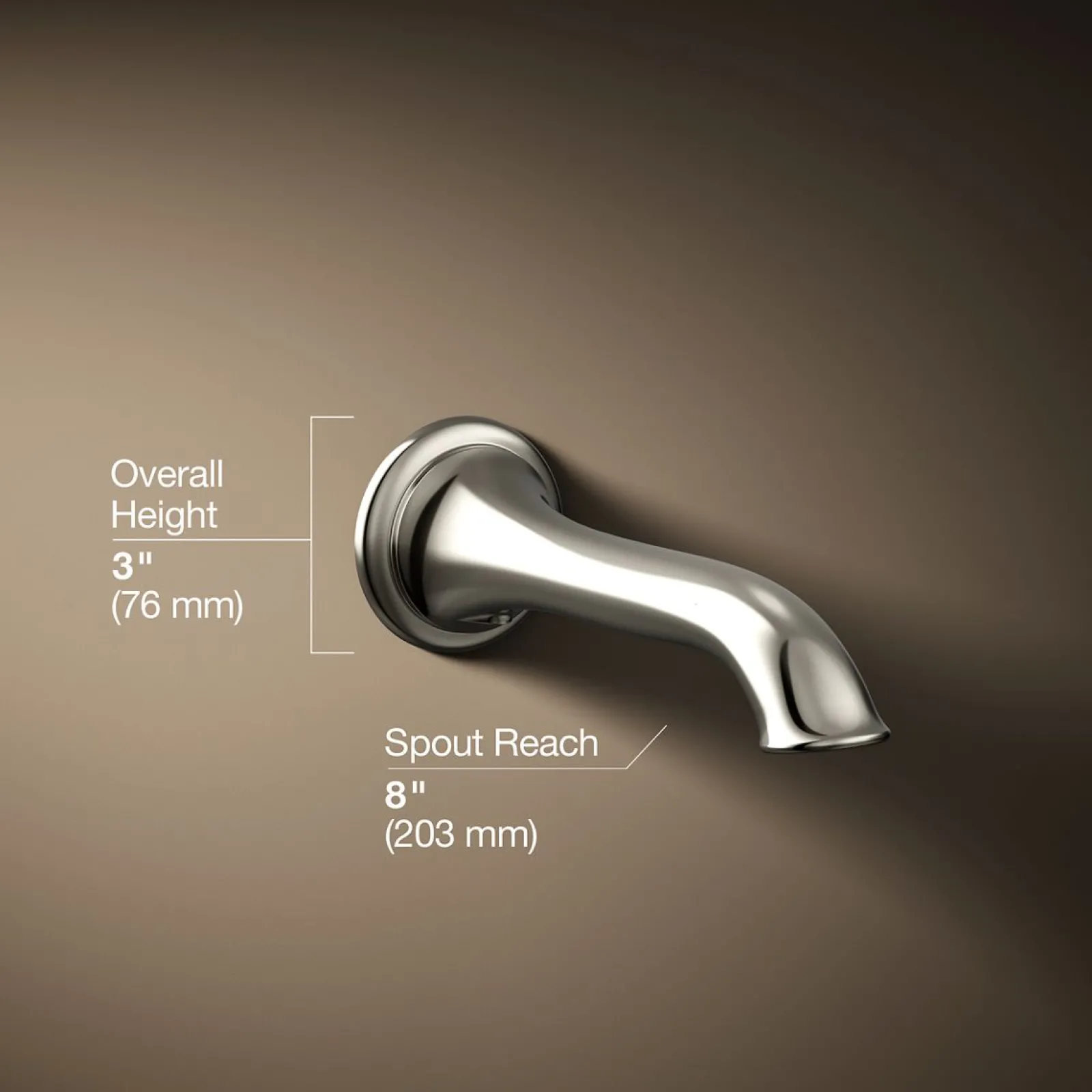 Wall-mount bath spout with flare design^Kohler Online