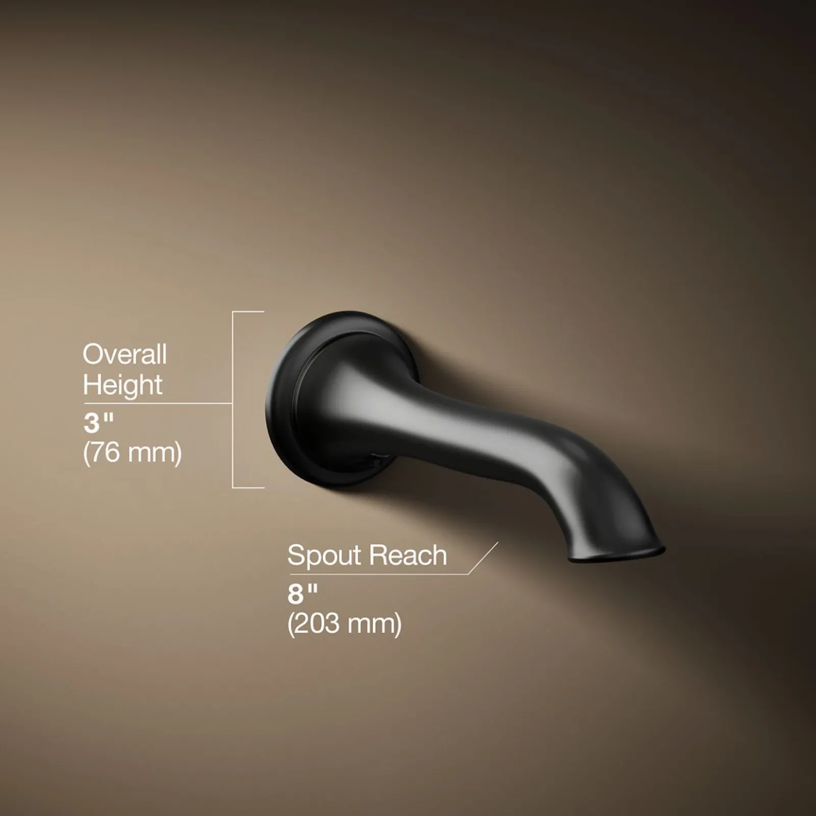 Wall-mount bath spout with flare design^Kohler Online